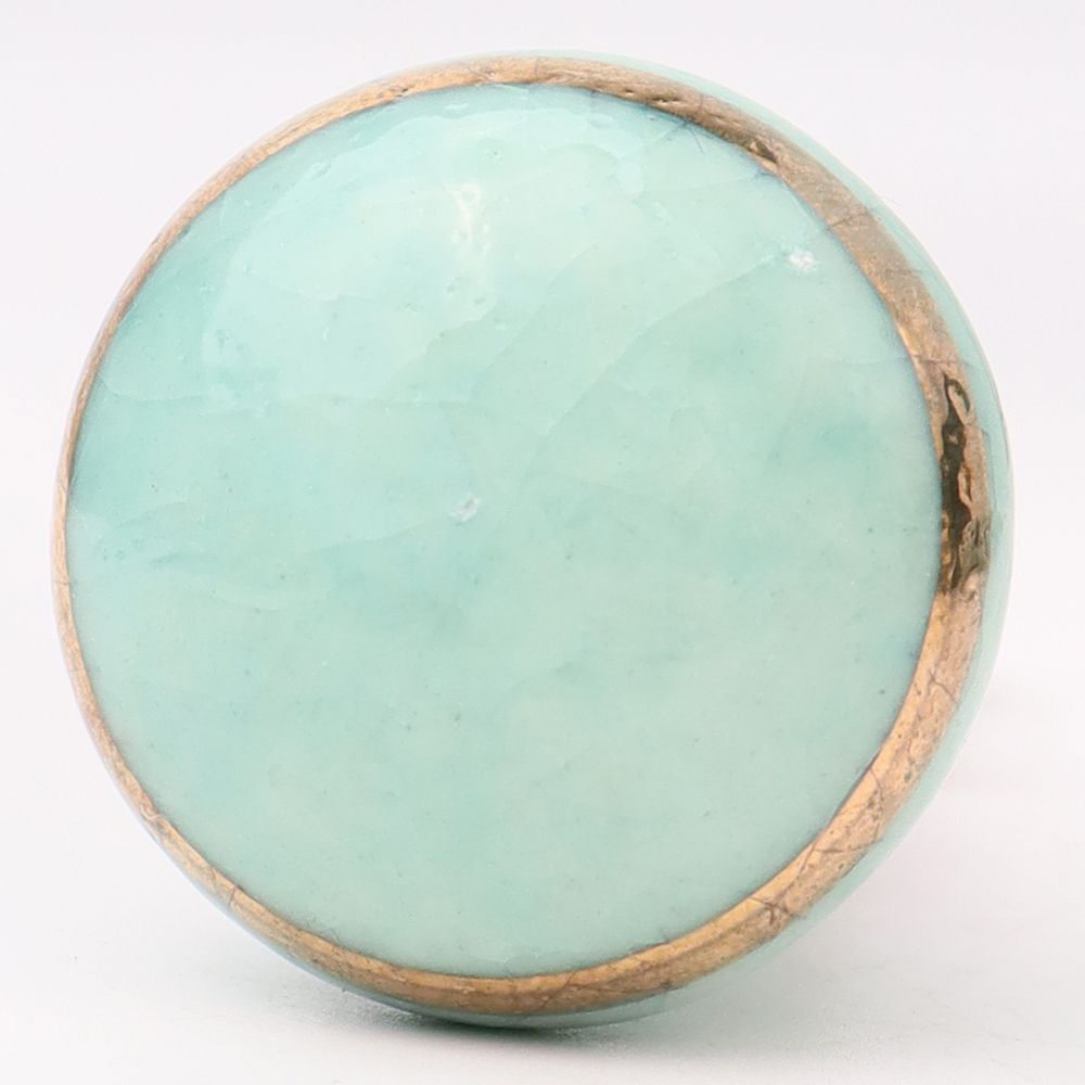 Exquisite Crackle Glaze and Gold Accents