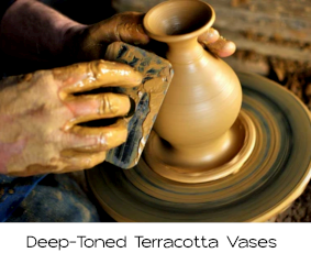 Biophilic Design : Deep-Toned Terracotta Vases for  Urban Jungles