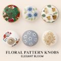 Ceramic floral pattern knobs