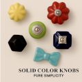 Ceramic solid color knob