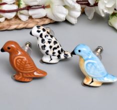 Ceramic bird knob