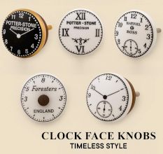 Clock face ceramic knob