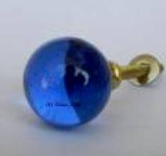 Tiny glass ball knob