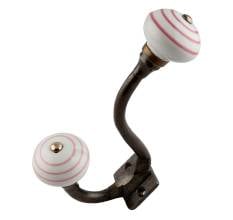 Ceramic Striped Wall Hooks