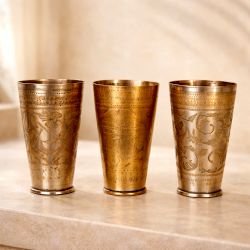 Vintage brass cups