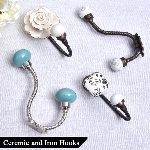 Ceremic & Iron Wall Hooks