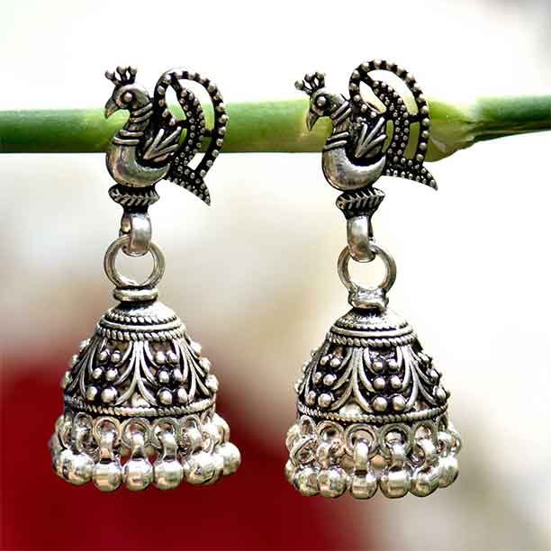 Imitation Jewelry Daily Wear Simple and Stylish White Golden Small Earring  Easy To Go With Indo Western Dresses FE97  Buy Indian Fashion Jewellery