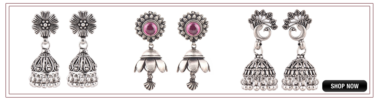 Silver Jhumka
