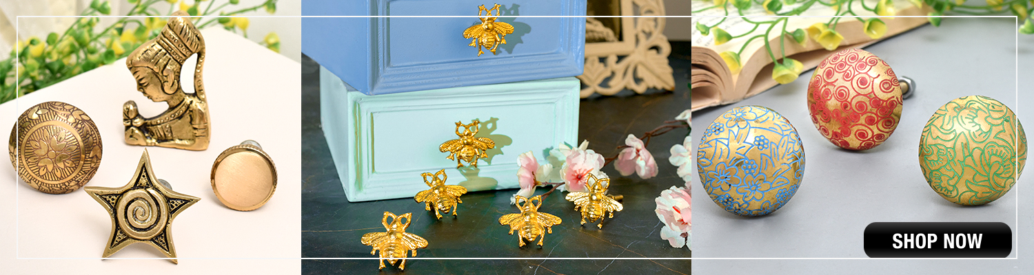 Vintage brass cabinet knobs