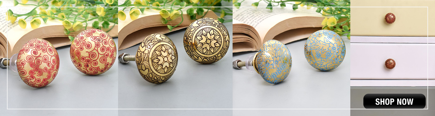 Vintage brass cabinet knobs
