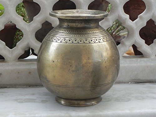 Bronze Cassa Hand Carved Rare Holy Water Pot
