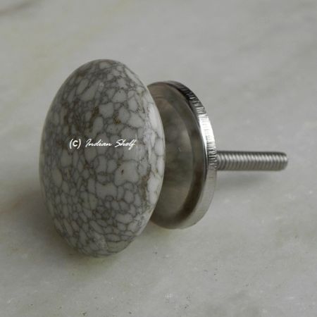 Brown Flat Marble Knob