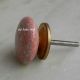 Pink Flat Crackle Ceramic Knob