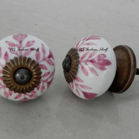Pink Leaf Knob