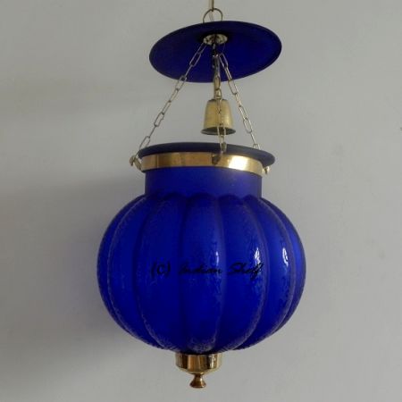 Navy Blue Melon Lamp