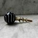 Black & White Striped Knob