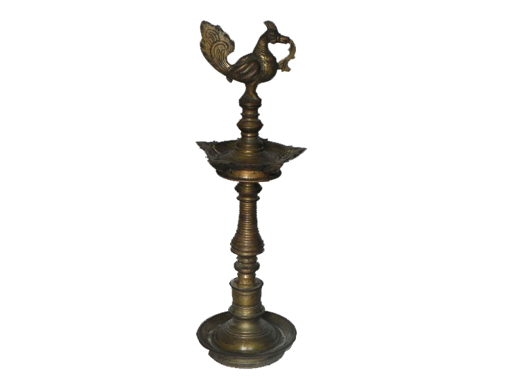 Vintage Oil Lamp-27 (Ht-20.5 Inches)