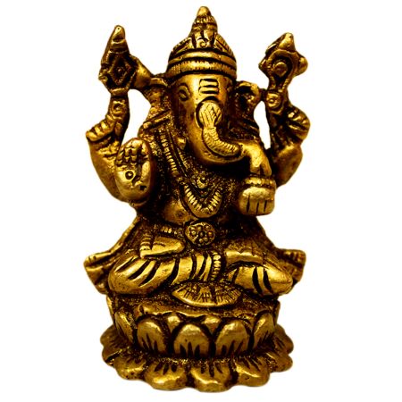 Brass Ganesha (Ht-2.7 Inches)