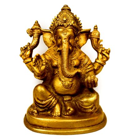 Brass Ganesha (Ht-4.75 Inches)