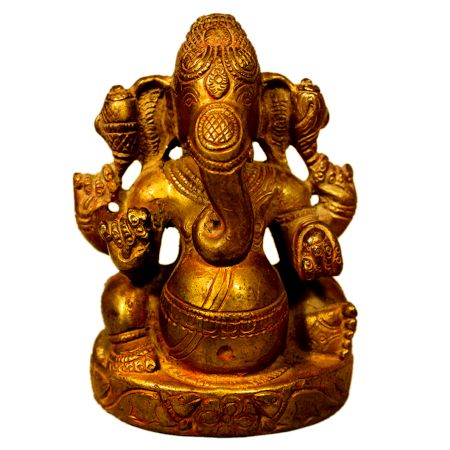 Brass Ganesha (Ht-4.3 Inches)