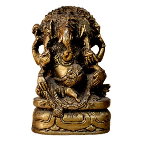 Brass Ganesha (Ht-4.3 Inches)