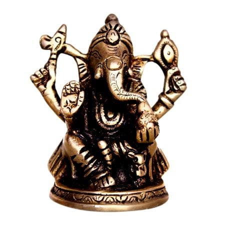 Brass Ganesha (Ht-3 Inches)