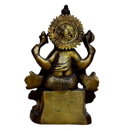 Brass Ganesha (Ht-6.3 Inches)