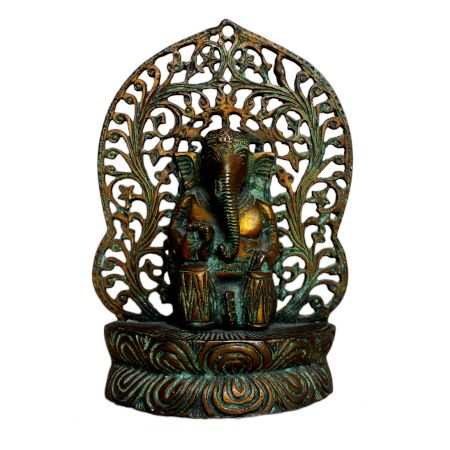 Brass Ganesha (Ht-8.5 Inches)