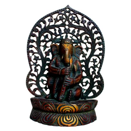Brass Ganesha (Ht-8.5 Inches)