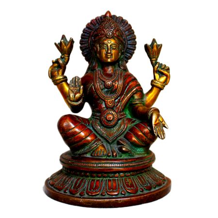 Brass Laxmi (Ht-7.9 Inches)