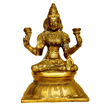 Brass Laxmi (Ht-7.9 Inches)