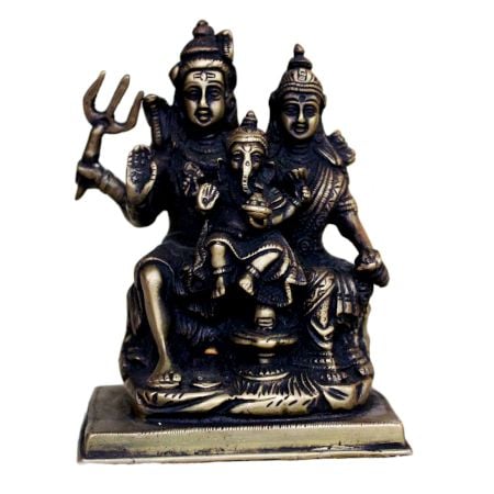 Brass Shiv Parvati (Ht-5.5 Inches)