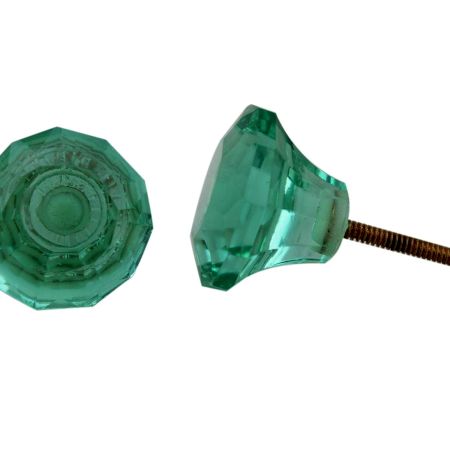 Sea Green Diamond Cut Knobs