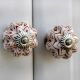 Brown Floral Melon Ceramic Knob