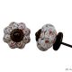 Brown Floral Melon Ceramic Knob