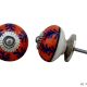Orange Navy Blue Leaf Drawer Knob