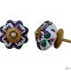 Purple Green Floral Drawer Knob
