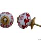 Red Tiny Flower Drawer Knob