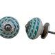Sea Green Striped Drawer Knob