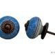 Slate Blue Turquoise Leaf Drawer Knob