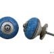 Slate Blue Turquoise Leaf Drawer Knob