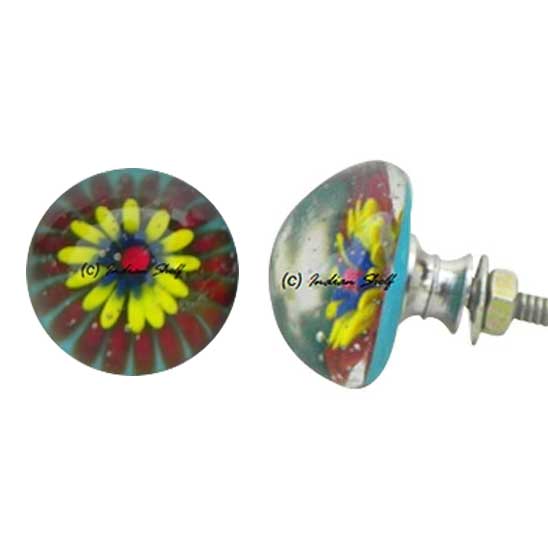 Glass Flower Knob