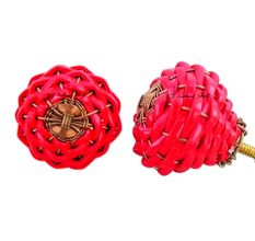Red Rexine Wire Knobs