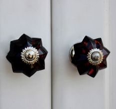 Purple Small Melon Glass Knob