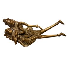Vintage Brass Indian Deity with Caste Iron Blade.
