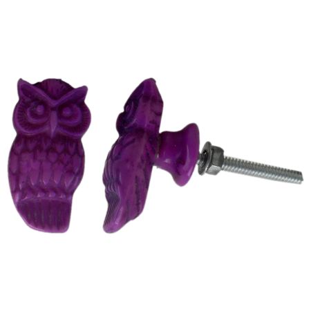 Purple Small Owl Knob
