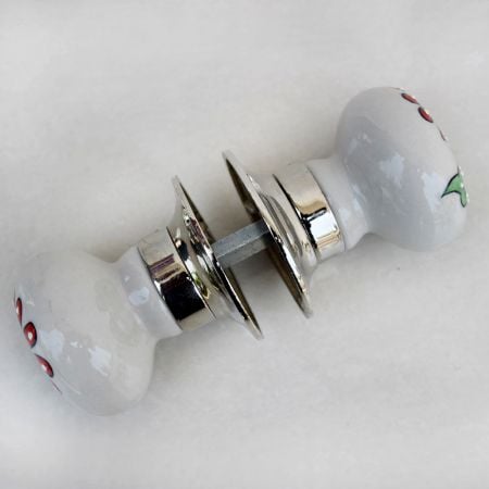 Lily Flower Mortice Door Handles 2.5