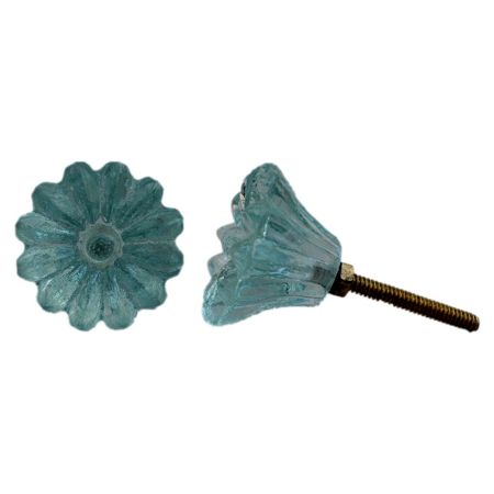 Water Sunflower Glass Knob
