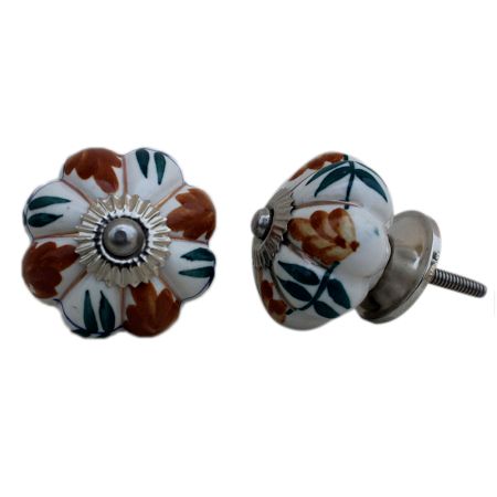 Caramel Plant Ceramic Melon Knob