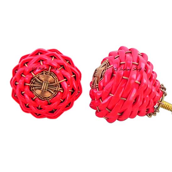 Red Rexine Wire Knobs